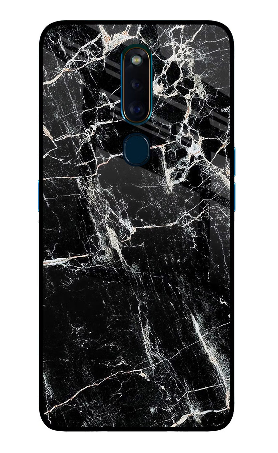 Black Marble Texture Oppo F11 Pro Back Cover, Glass case
