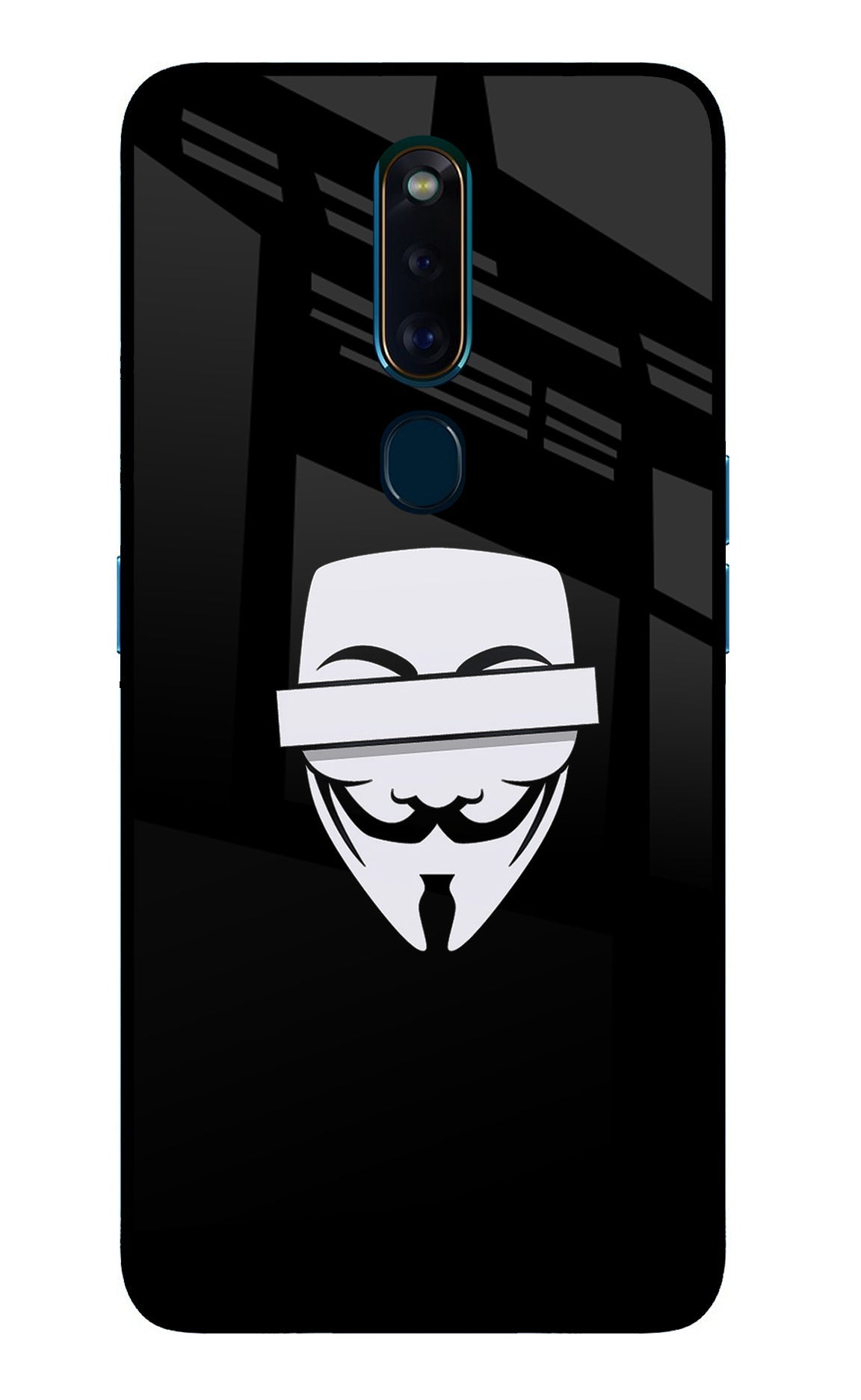 Anonymous Face Oppo F11 Pro Glass Case