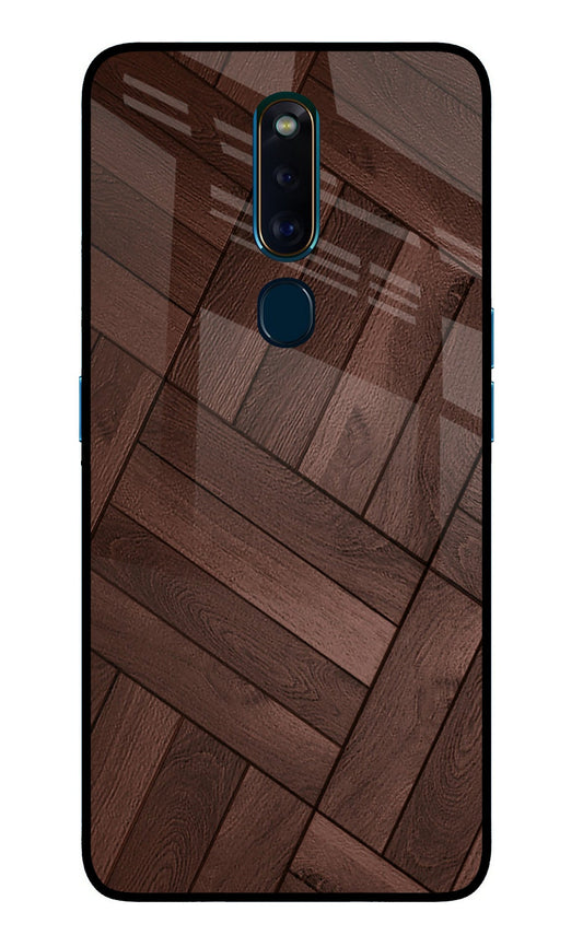 Wooden Texture Design Oppo F11 Pro Glass Case