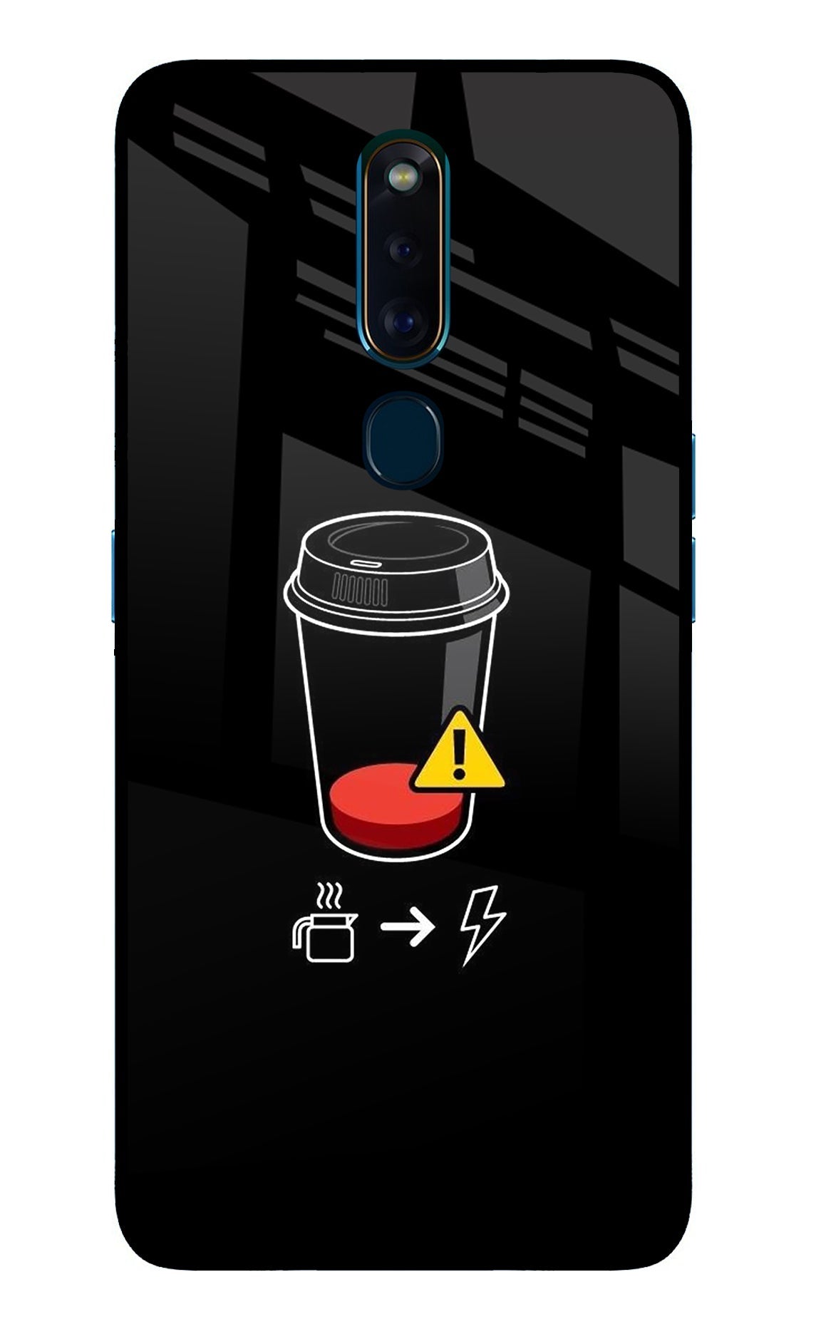 Coffee Oppo F11 Pro Glass Case