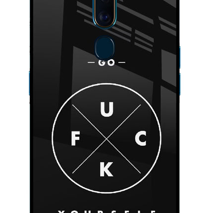 Go Fuck Yourself Oppo F11 Pro Glass Case Back Cover by Casekaro