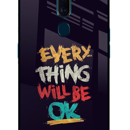 Everything Will Be Ok Oppo F11 Pro Glass Case Back Cover by Casekaro