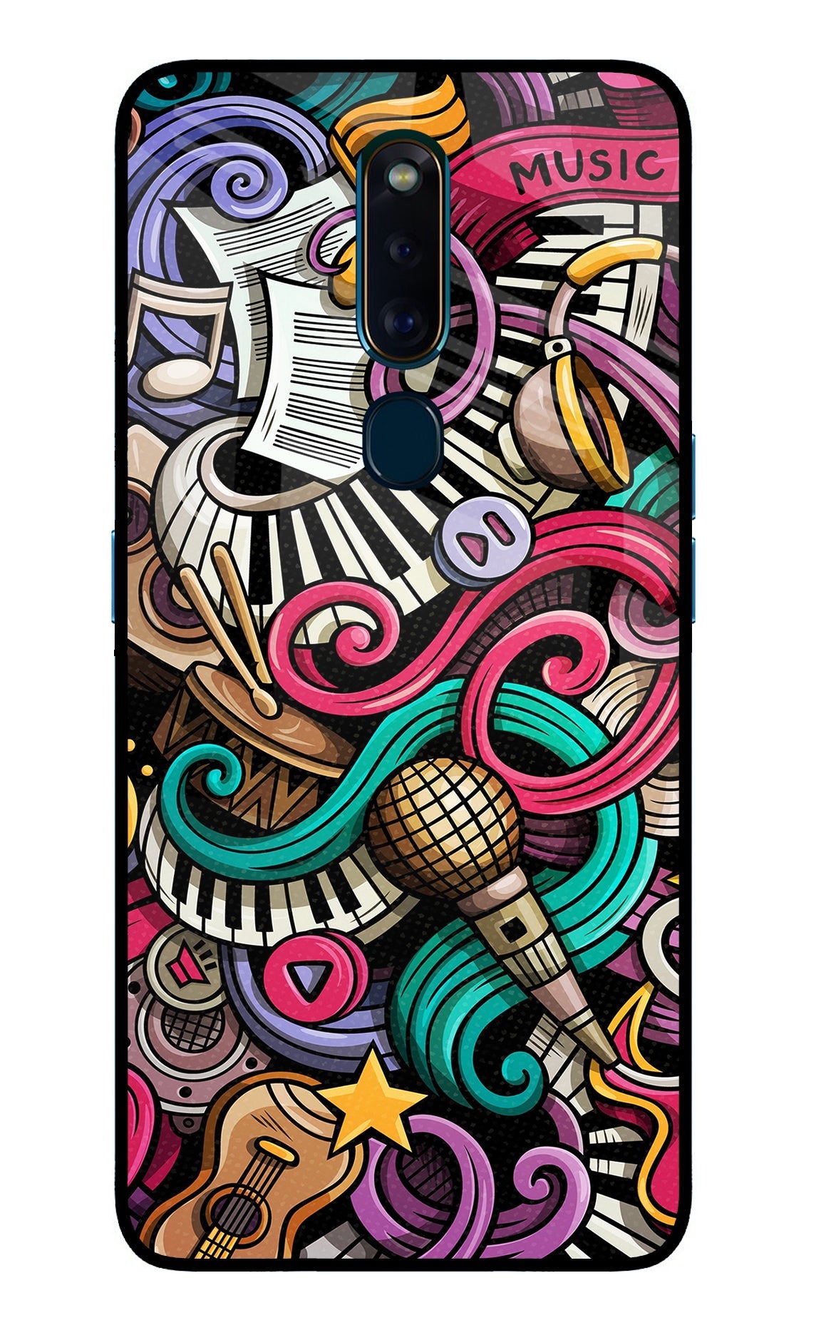 Music Abstract Oppo F11 Pro Glass Case