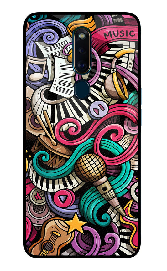 Music Abstract Oppo F11 Pro Glass Case