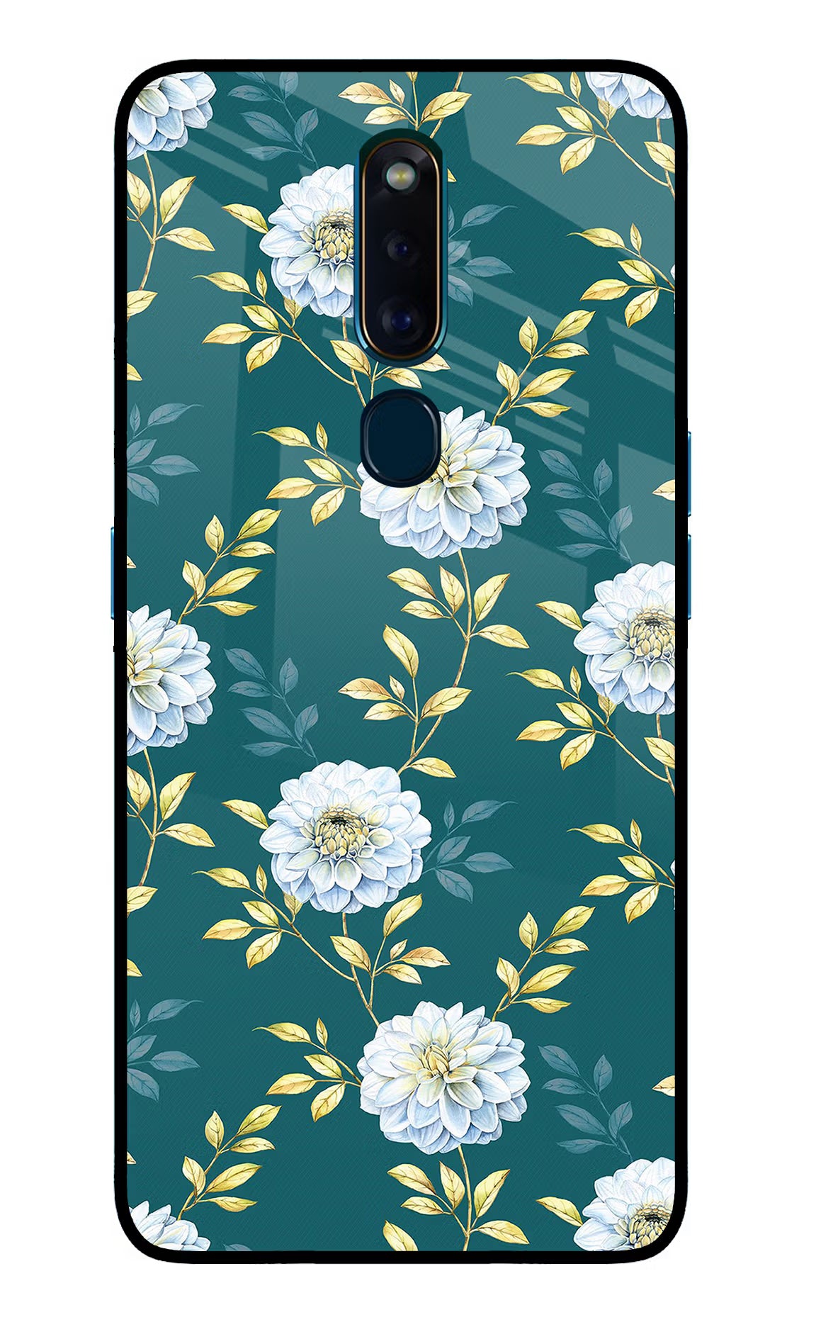 Flowers Oppo F11 Pro Glass Case Back Cover by Casekaro
