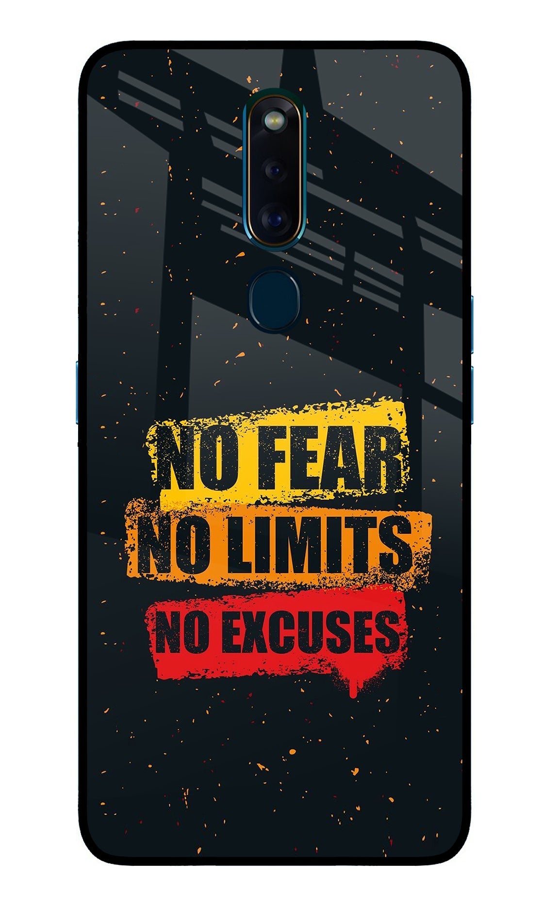 No Fear No Limits No Excuse Oppo F11 Pro Glass Case