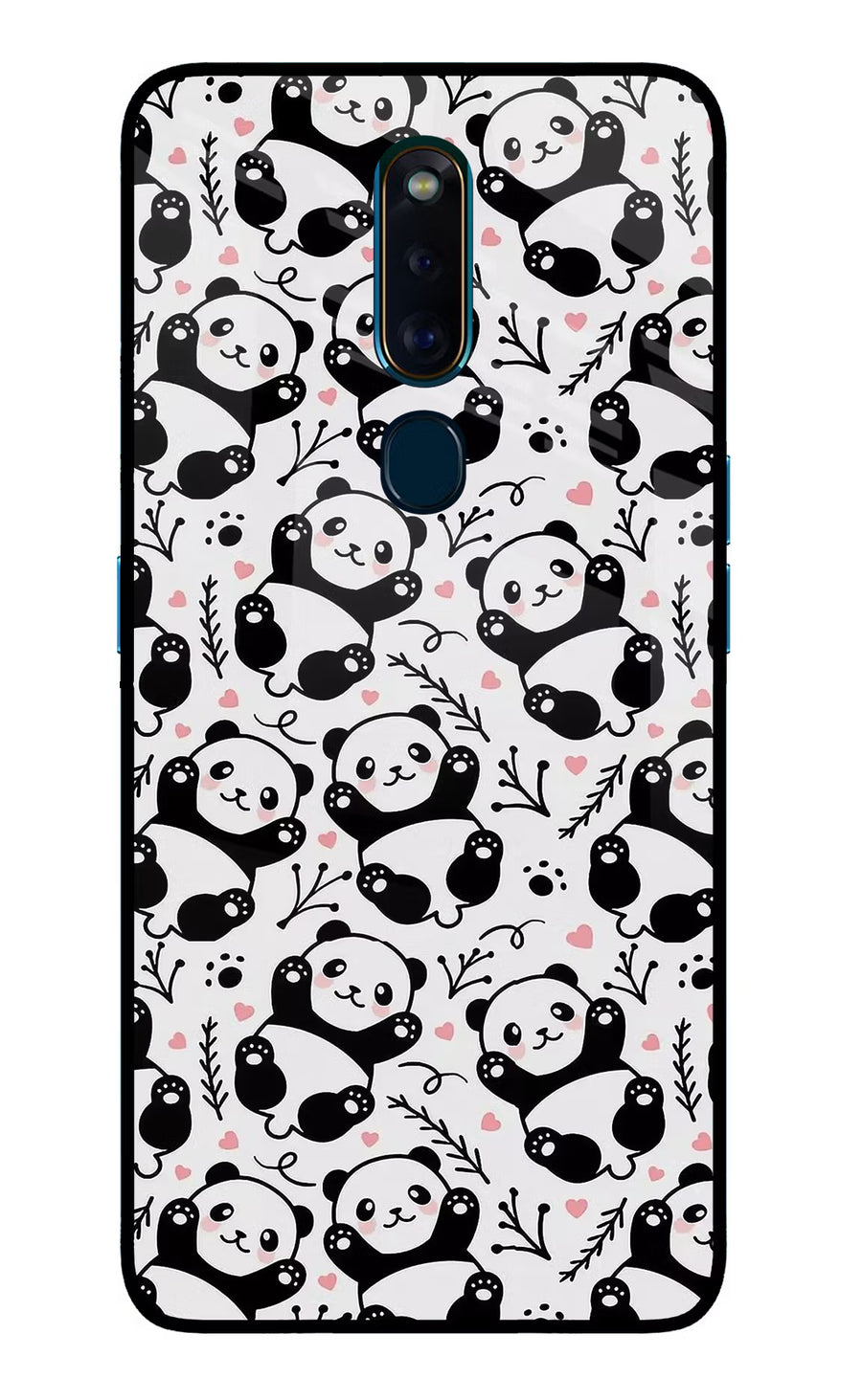 Cute Panda Oppo F11 Pro Back Cover, Glass case