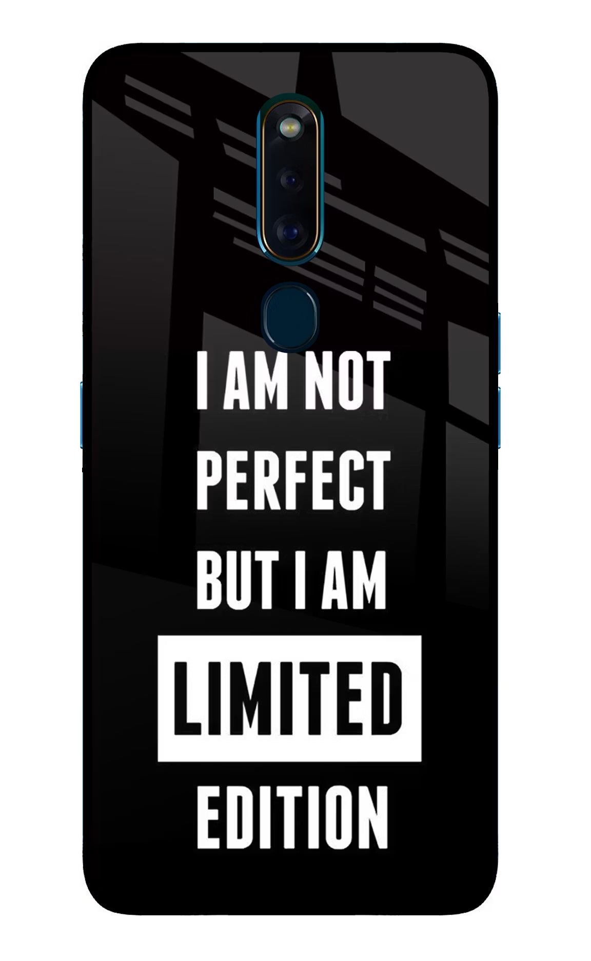 I Am Not Perfect But I Am Limited Edition Oppo F11 Pro Glass Case Back Cover by Casekaro