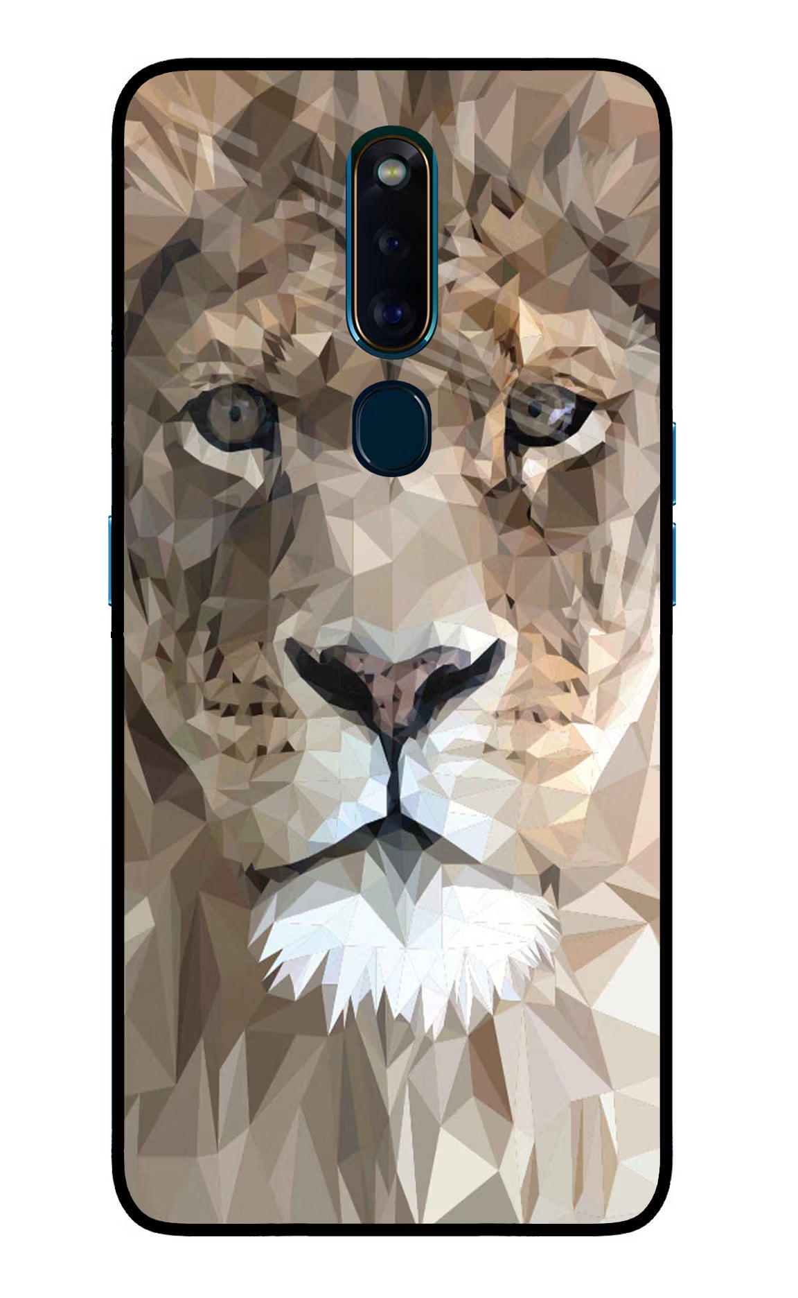 Lion Art Oppo F11 Pro Glass Case Back Cover by Casekaro