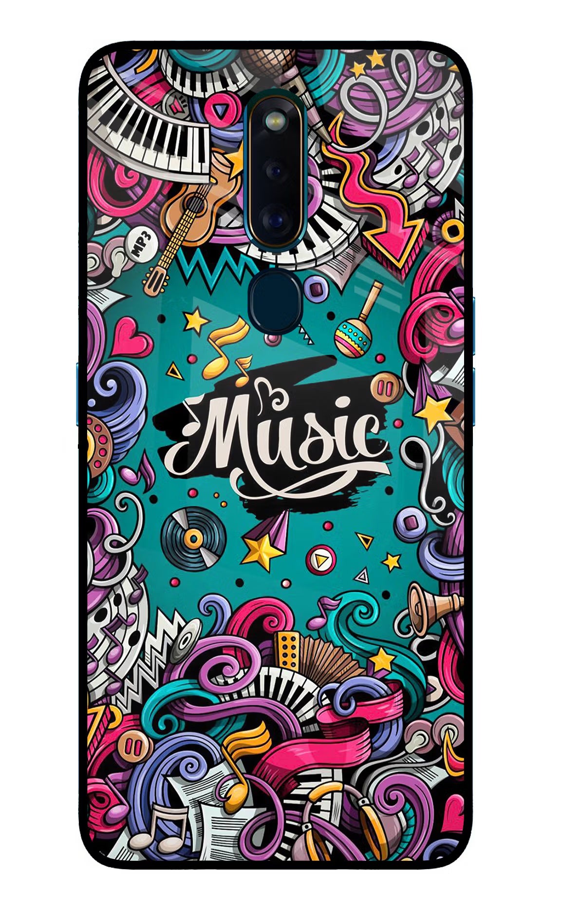 Music Graffiti Oppo F11 Pro Glass Case