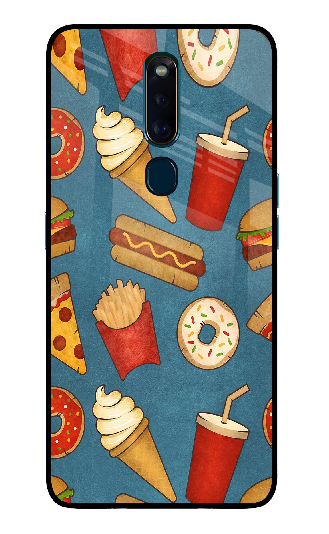 Foodie Oppo F11 Pro Glass Case Back Cover by Casekaro