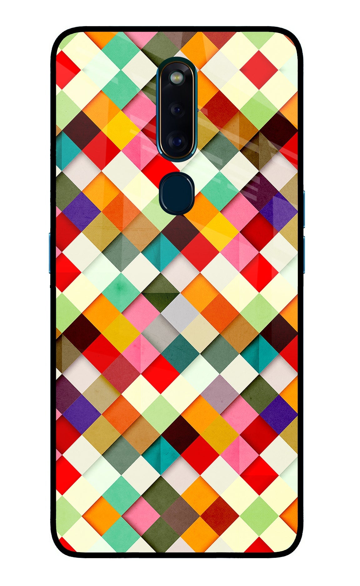 Geometric Abstract Colorful Oppo F11 Pro Glass Case