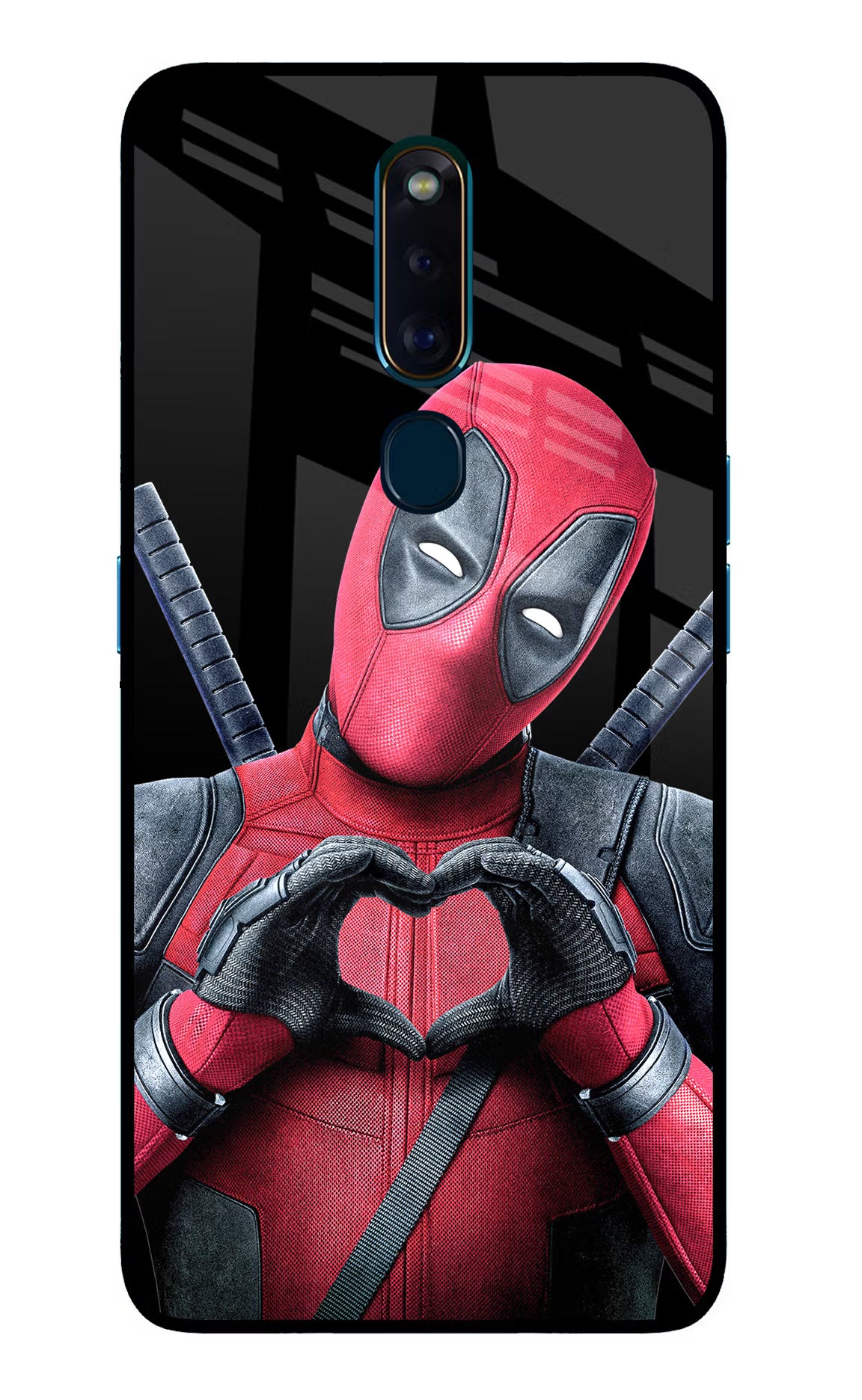 Deadpool Oppo F11 Pro Glass Case Back Cover by Casekaro