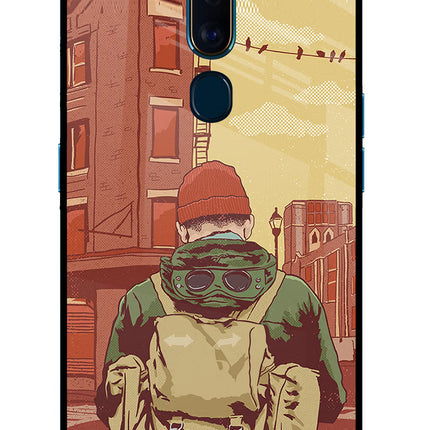 Adventurous Oppo F11 Pro Glass Case Back Cover by Casekaro