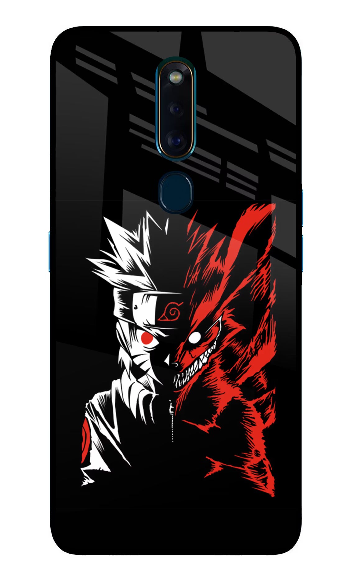 Naruto Two Face Oppo F11 Pro Glass Case Back Cover by Casekaro