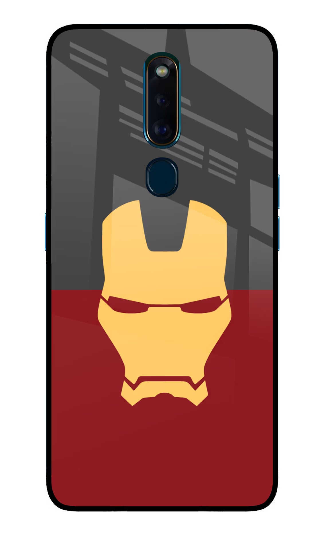 Ironman Oppo F11 Pro Glass Case Back Cover by Casekaro