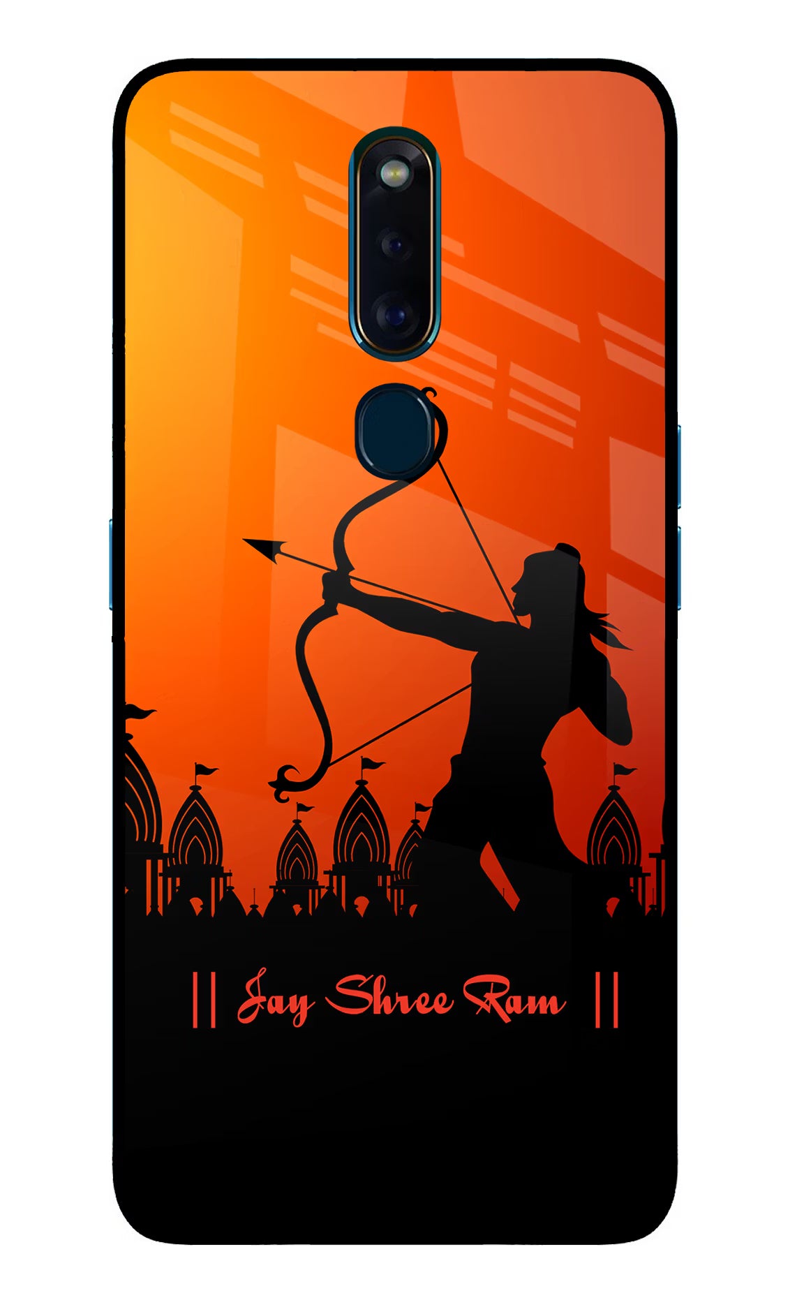 Lord Ram - 4 Oppo F11 Pro Glass Case Back Cover by Casekaro