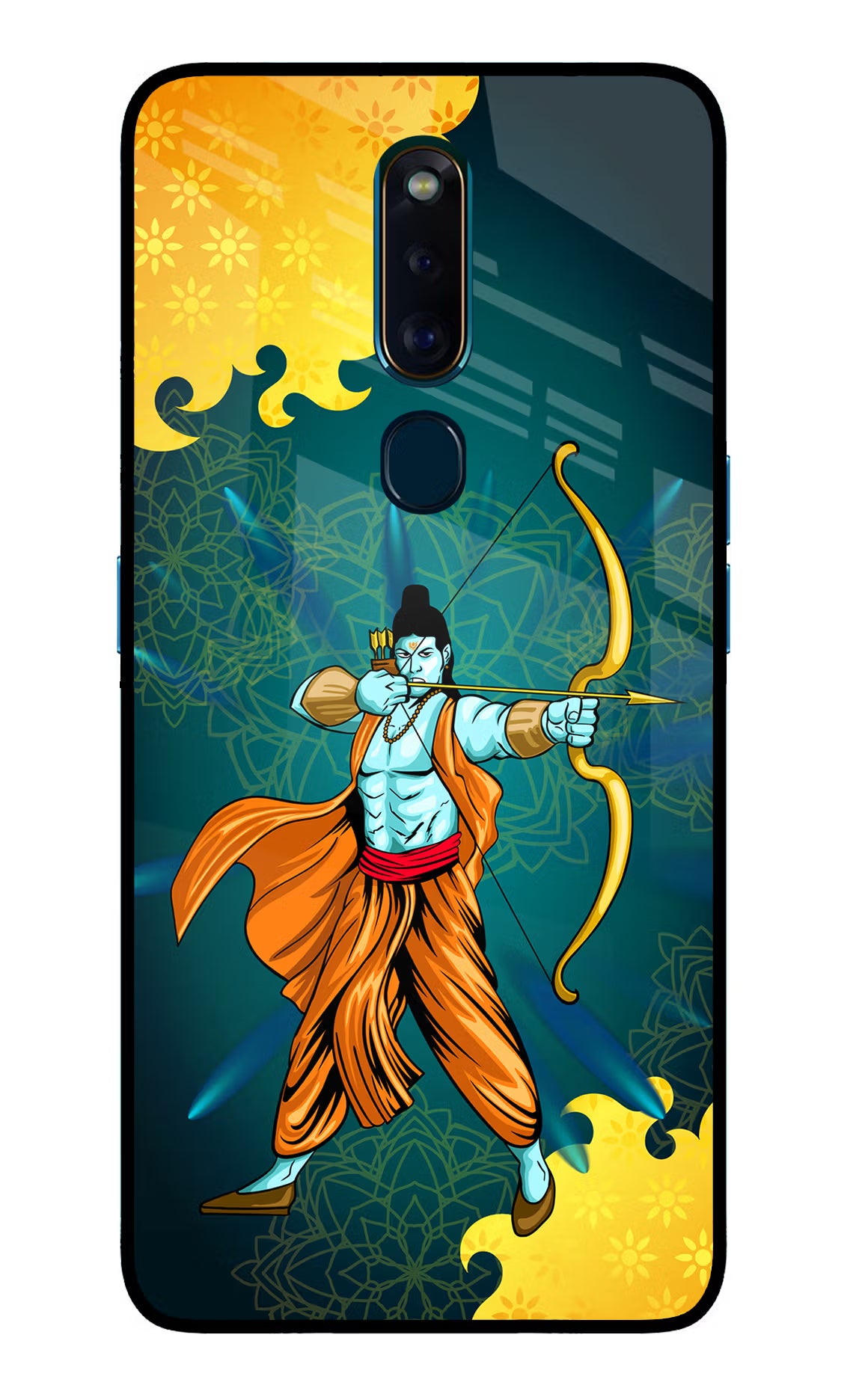 Lord Ram - 6 Oppo F11 Pro Glass Case Back Cover by Casekaro