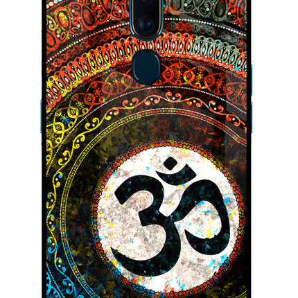 Om Cultural Oppo F11 Pro Glass Case Back Cover by Casekaro