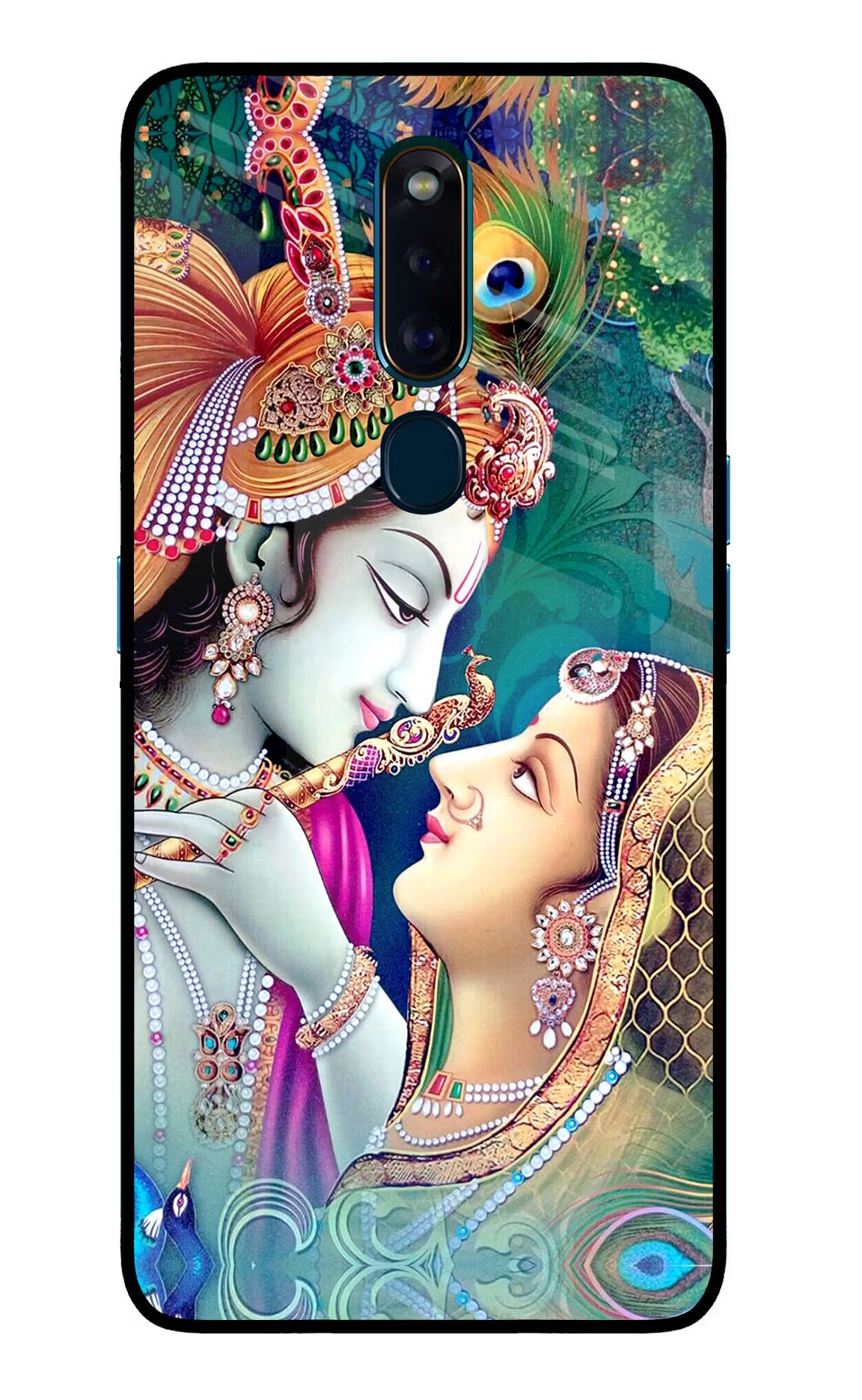 Lord Radha Krishna Oppo F11 Pro Glass Case Back Cover by Casekaro