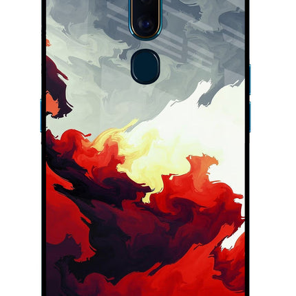 Fire Cloud Oppo F11 Pro Glass Case Back Cover by Casekaro