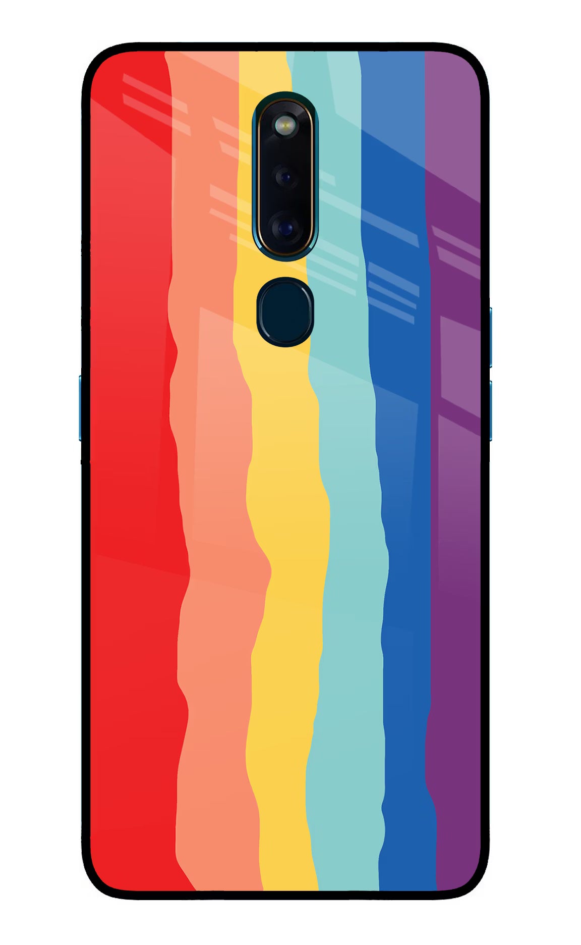 Rainbow Oppo F11 Pro Glass Case Back Cover by Casekaro