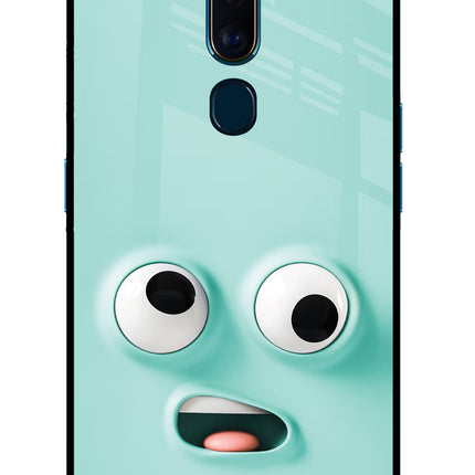 Funny Cartoon Oppo F11 Pro Glass Case Back Cover by Casekaro