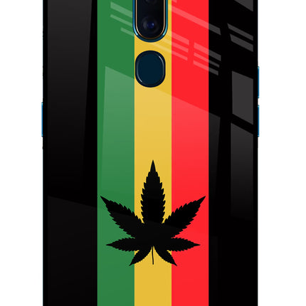 Weed Flag Oppo F11 Pro Glass Case Back Cover by Casekaro