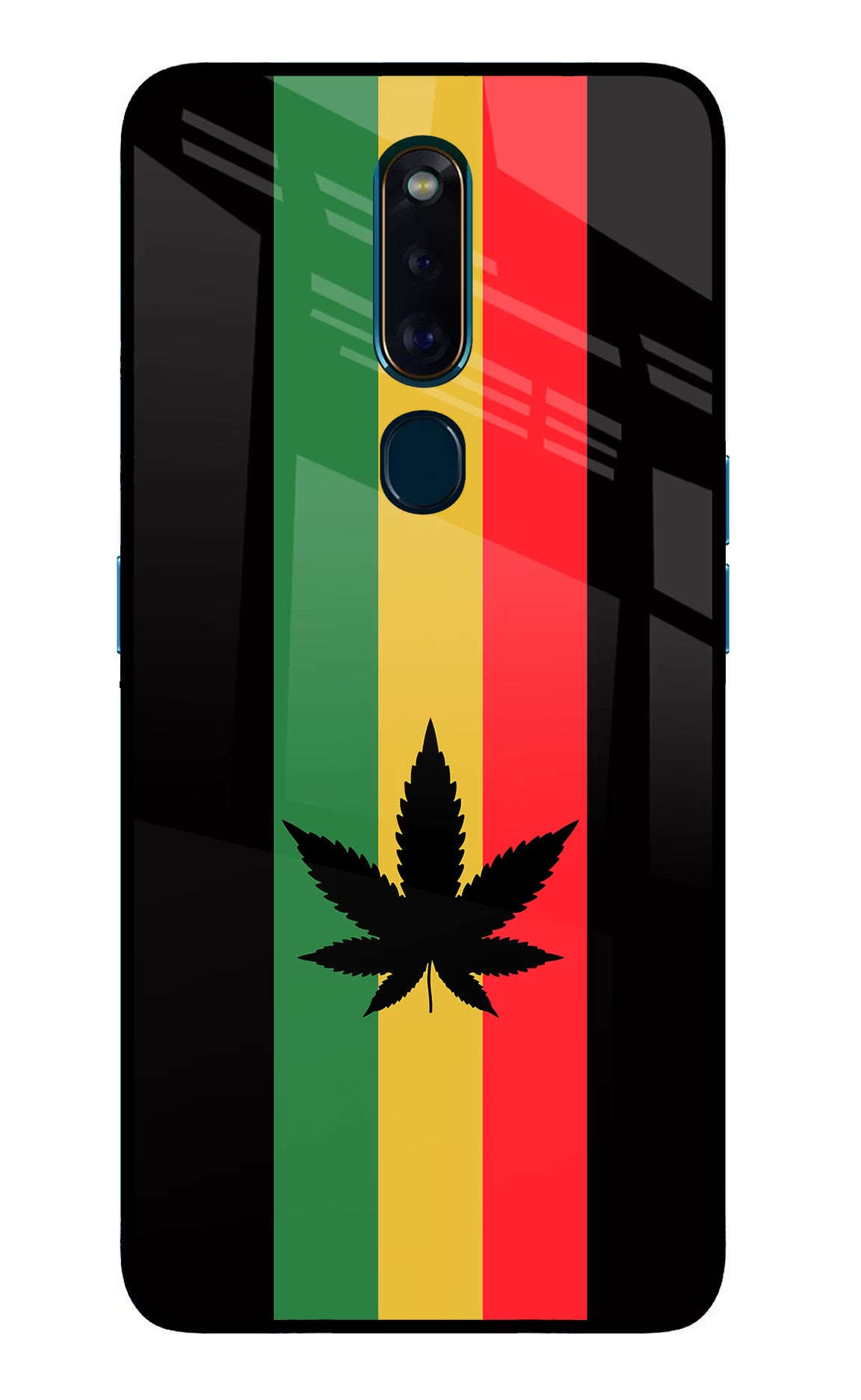 Weed Flag Oppo F11 Pro Glass Case Back Cover by Casekaro