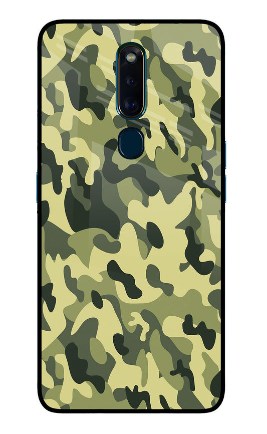 Camouflage Oppo F11 Pro Glass Case