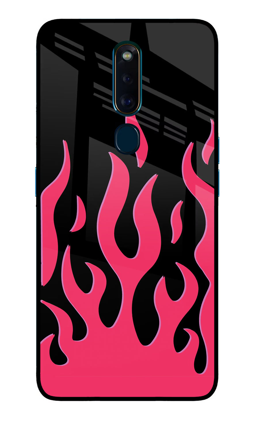 Fire Flames Oppo F11 Pro Back Cover, Glass case