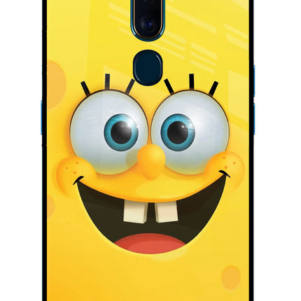 Sponge 1 Oppo F11 Pro Glass Case Back Cover by Casekaro