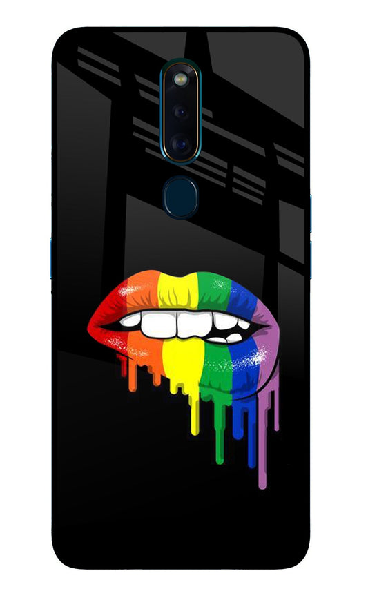 Lips Biting Oppo F11 Pro Glass Case