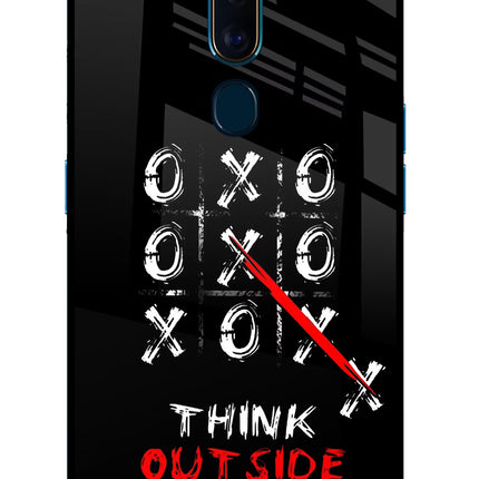 Think out of the BOX Oppo F11 Pro Glass Case Back Cover by Casekaro