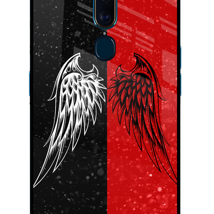 Wings Oppo F11 Pro Glass Case Back Cover by Casekaro