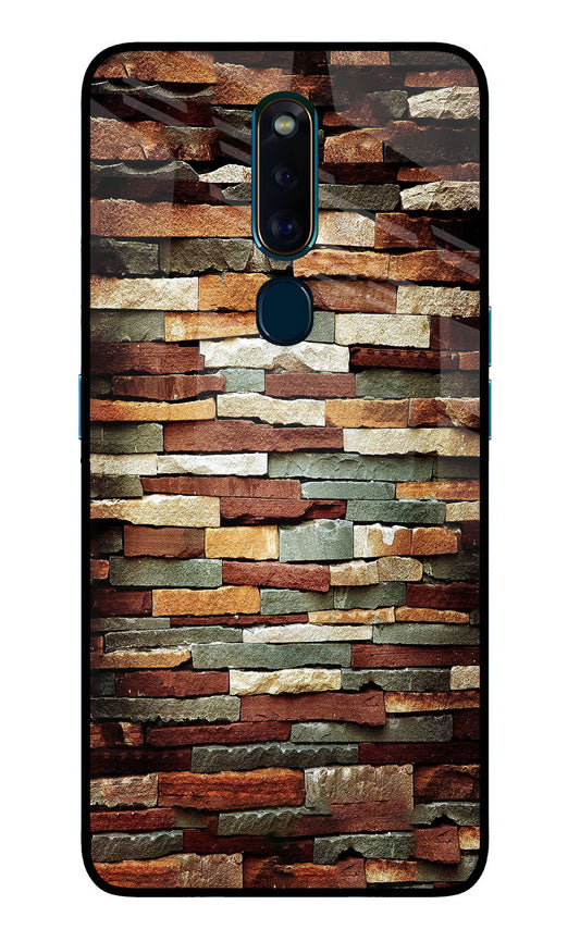 Bricks Pattern Oppo F11 Pro Glass Case