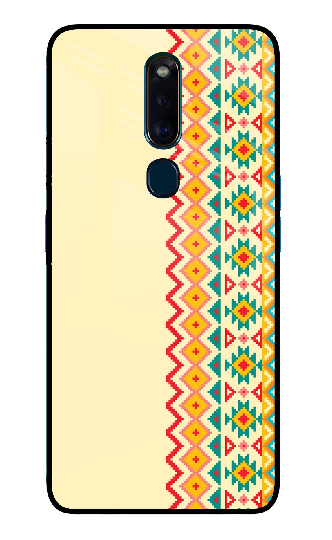 Ethnic Seamless Oppo F11 Pro Glass Case Back Cover by Casekaro