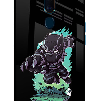 Black Panther Oppo F11 Pro Glass Case Back Cover by Casekaro