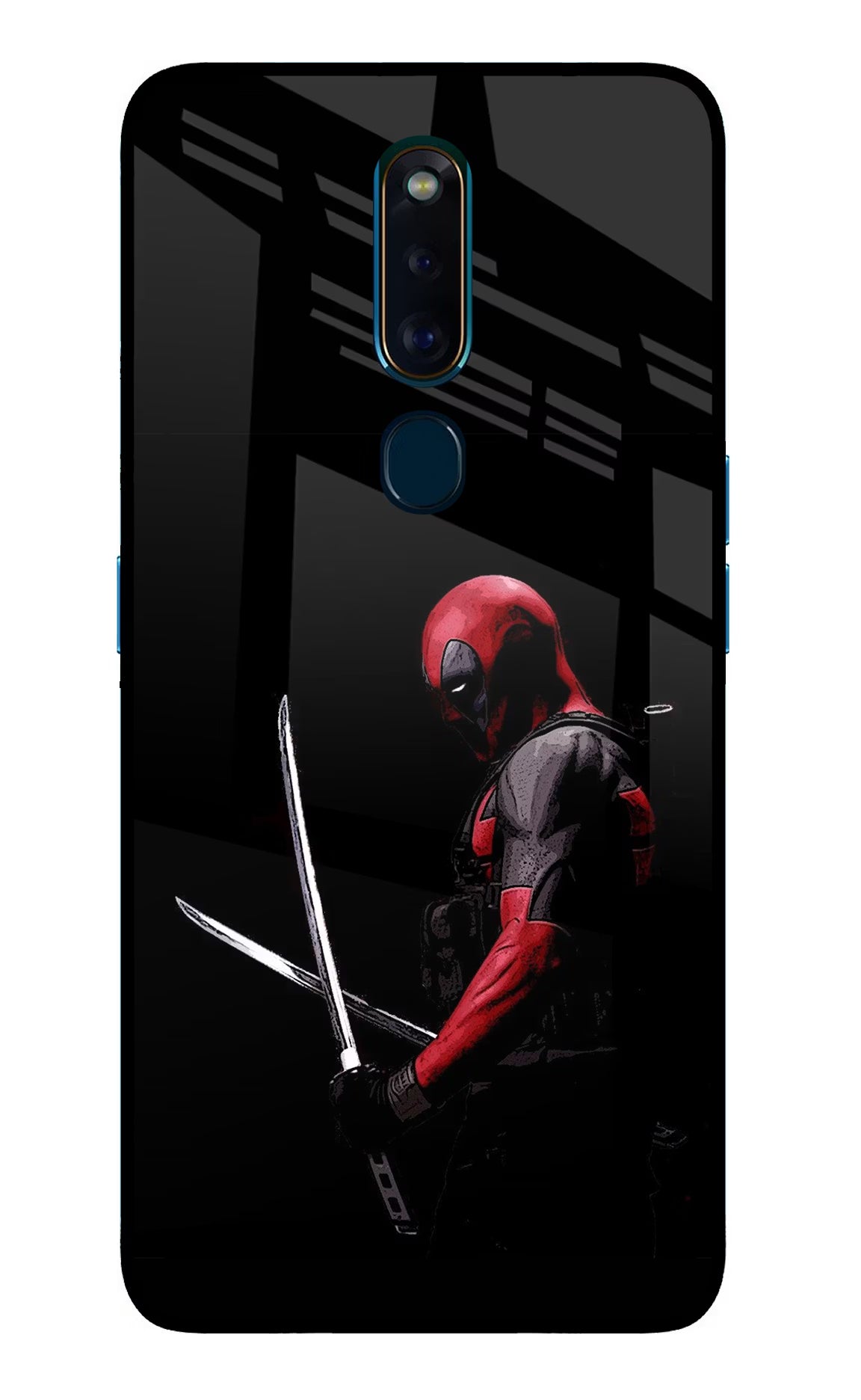 Deadpool Oppo F11 Pro Glass Case Back Cover by Casekaro