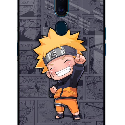 Chota Naruto Oppo F11 Pro Glass Case Back Cover by Casekaro
