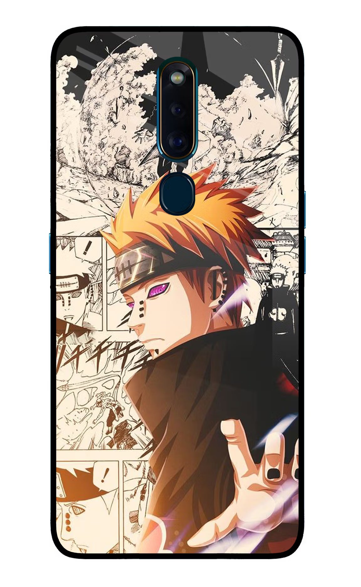 Pain Anime Oppo F11 Pro Glass Case Back Cover by Casekaro