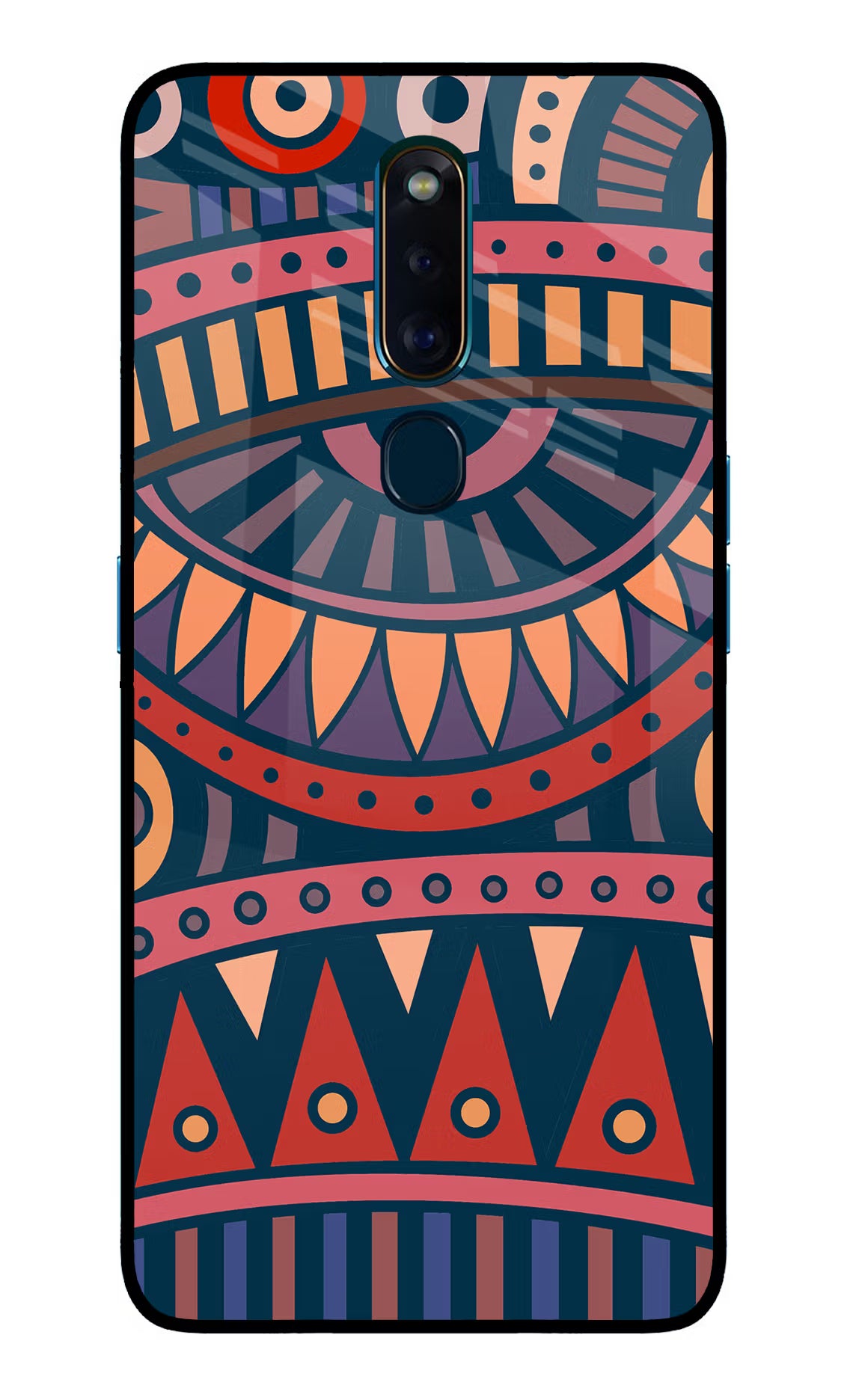 African Culture Design Oppo F11 Pro Glass Case Back Cover by Casekaro