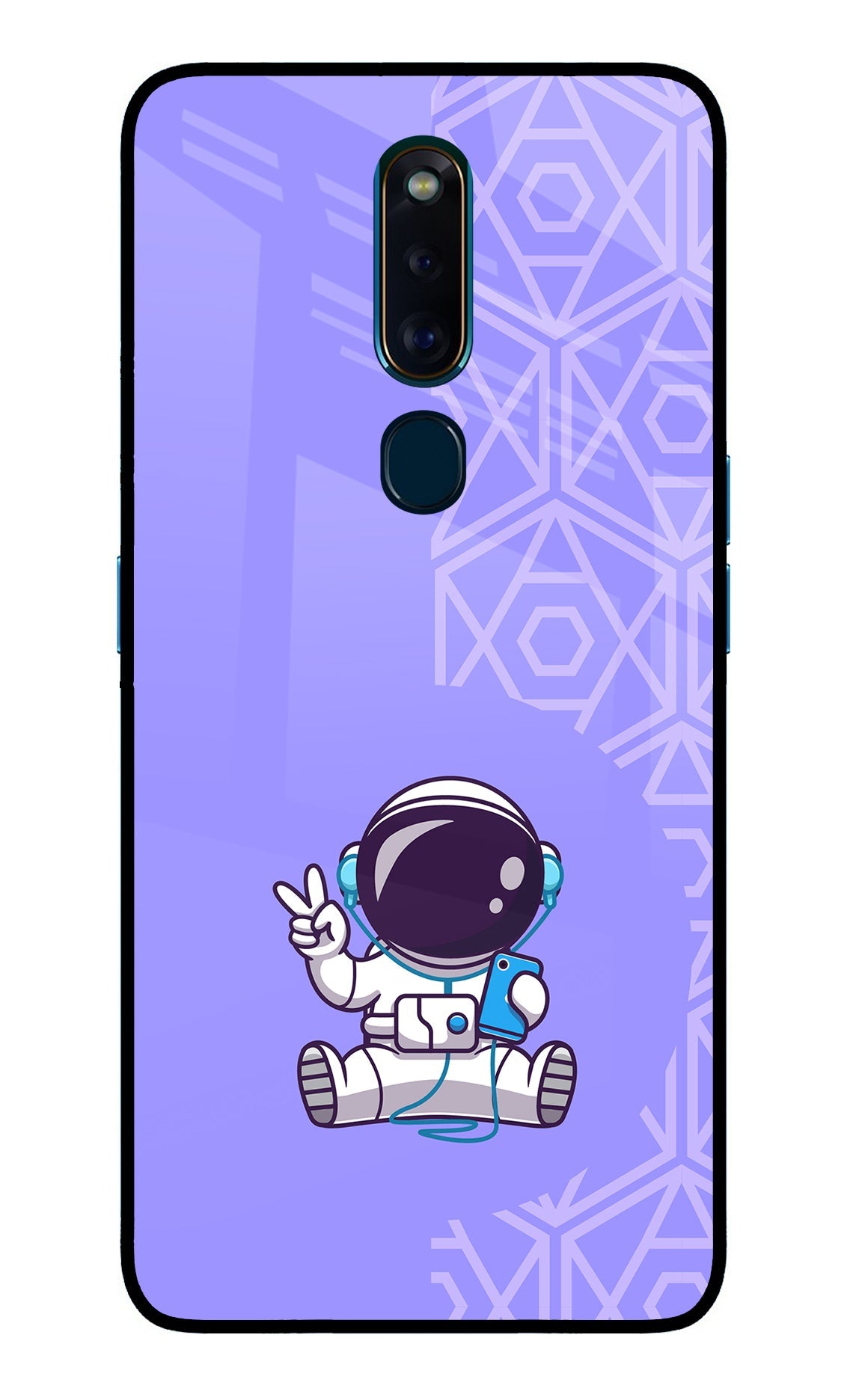 Cute Astronaut Chilling Oppo F11 Pro Back Cover