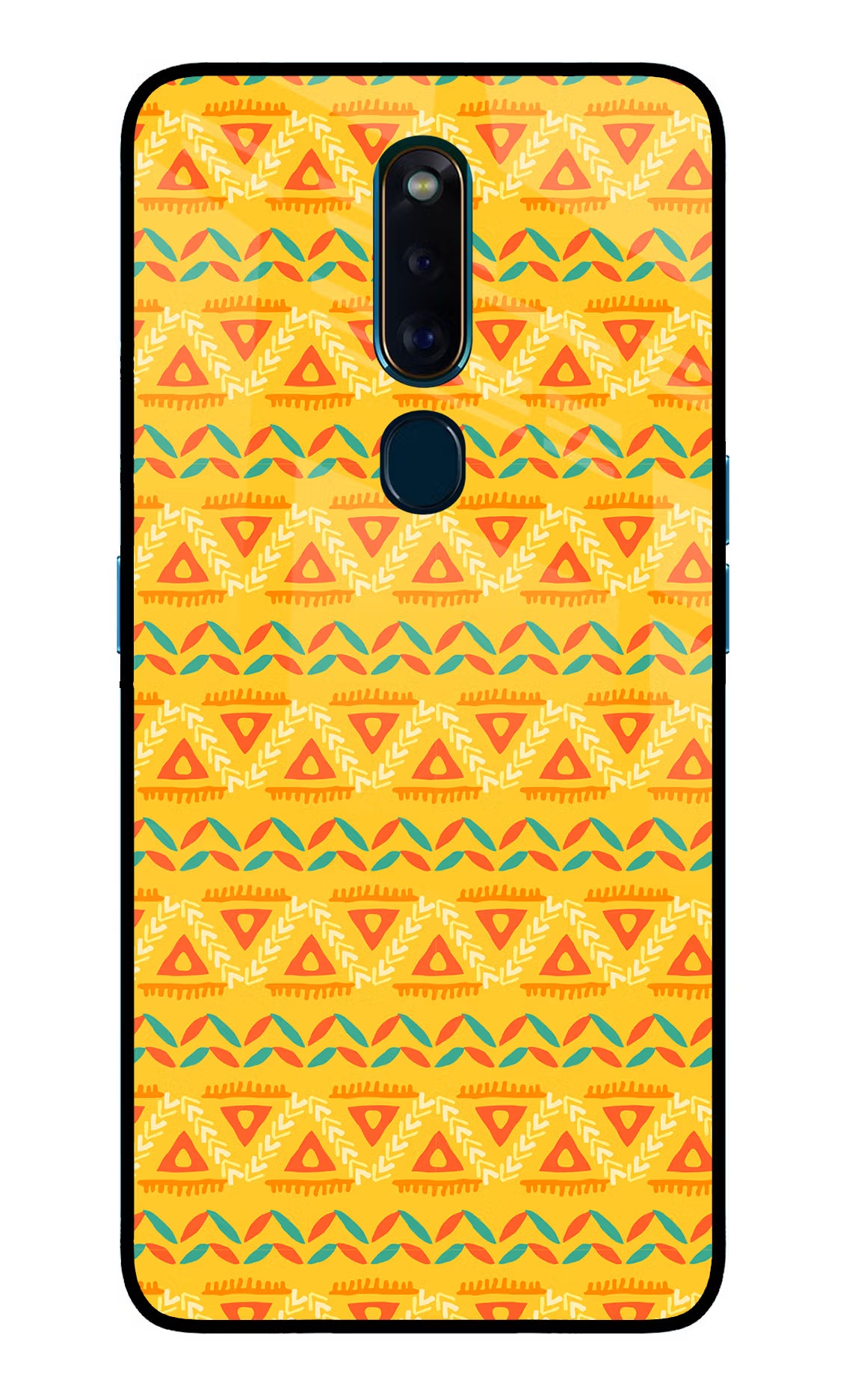 Tribal Pattern Oppo F11 Pro Glass Case Back Cover by Casekaro