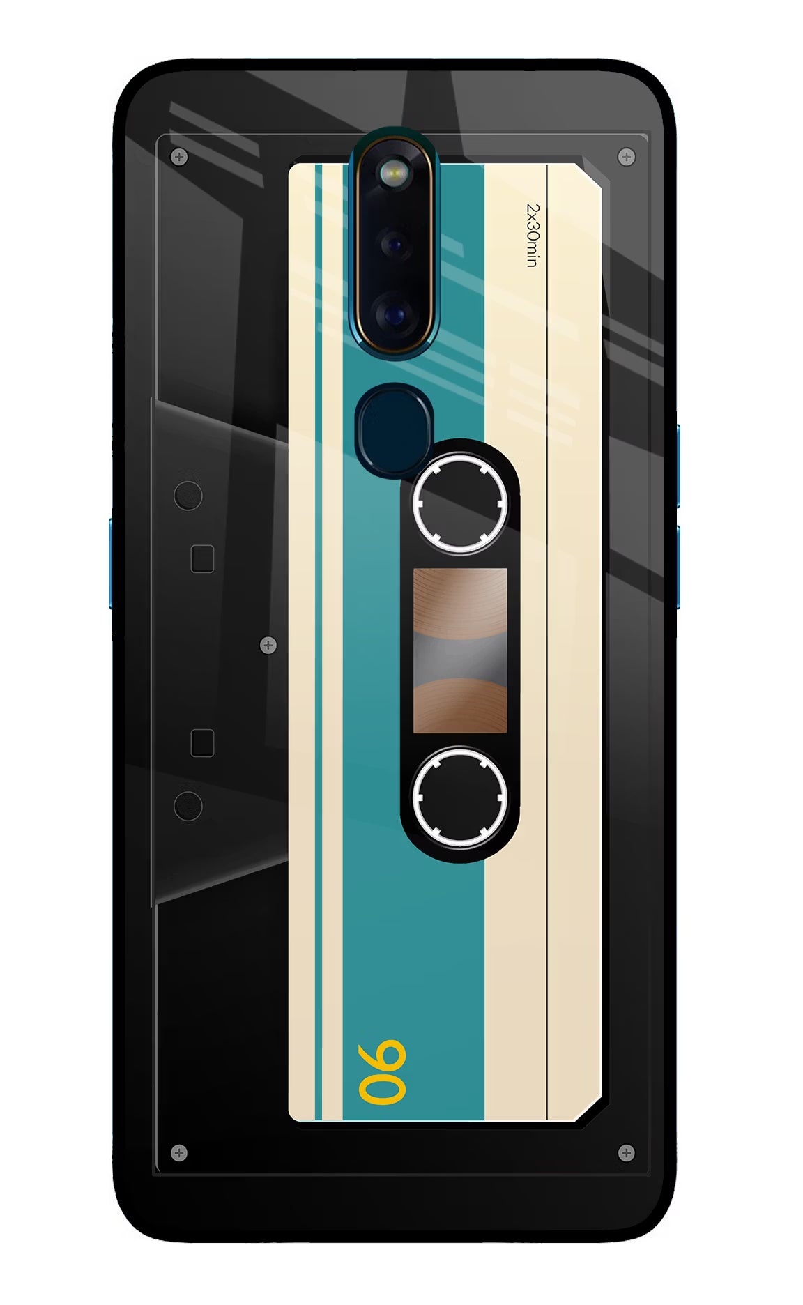 Cassette Oppo F11 Pro Glass Case Back Cover by Casekaro
