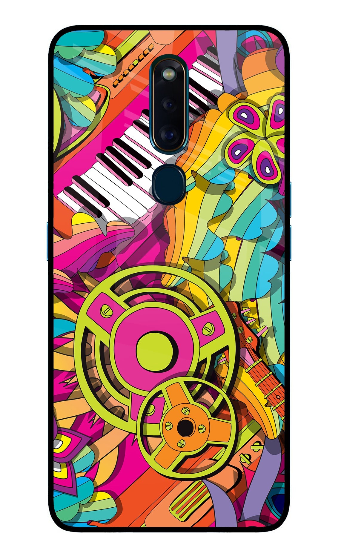 Music Doodle Oppo F11 Pro Glass Case