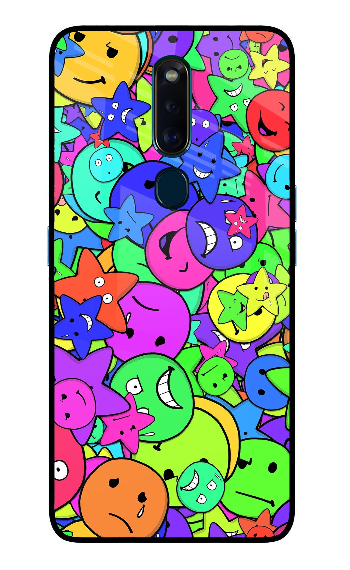 Fun Doodle Oppo F11 Pro Glass Case