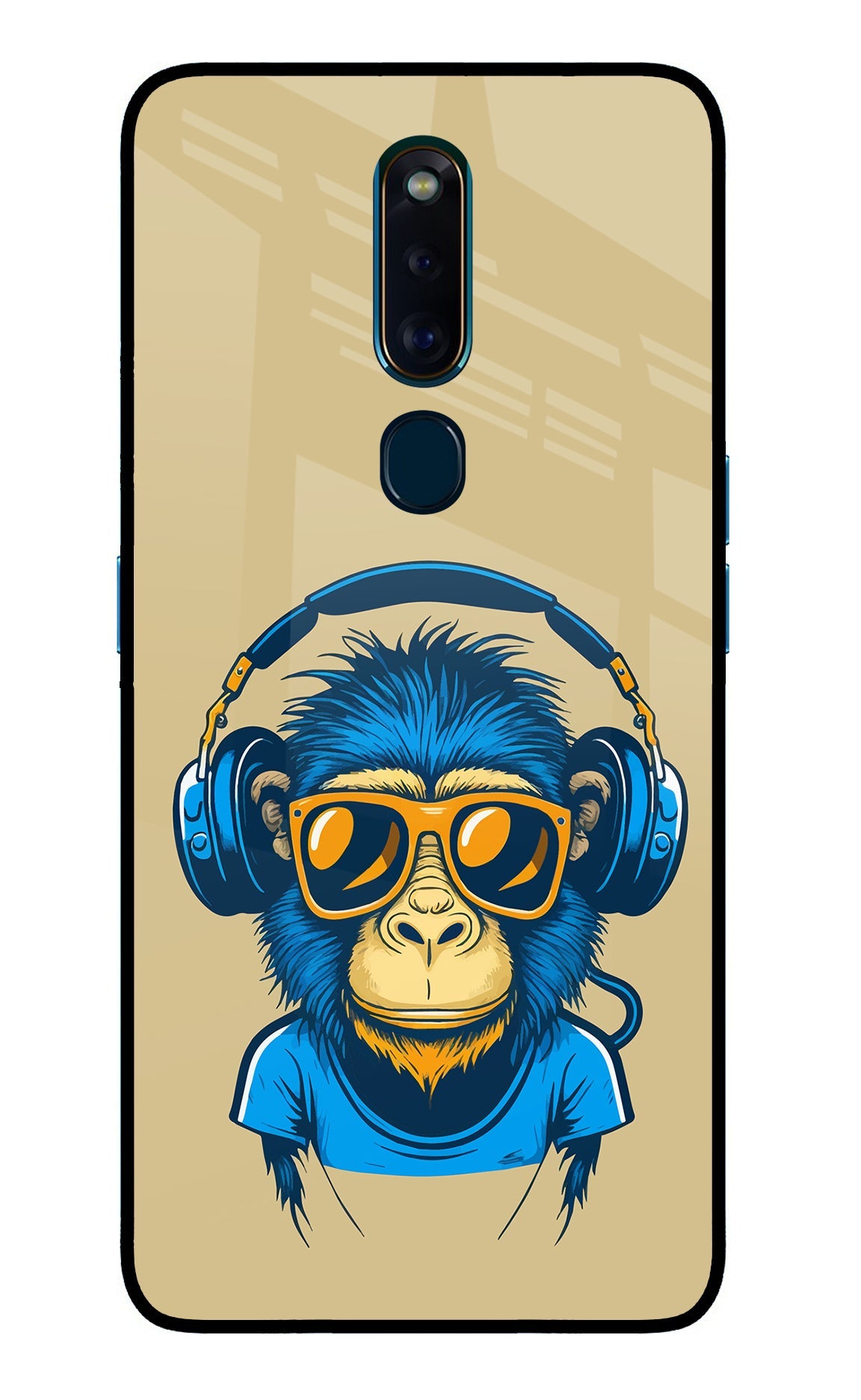 Monkey Headphone Oppo F11 Pro Glass Case