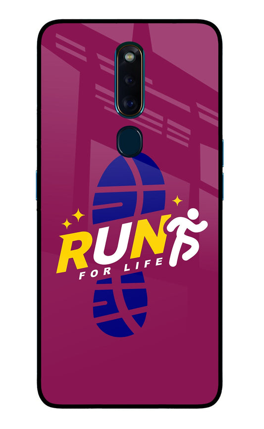 Run for Life Oppo F11 Pro Glass Case