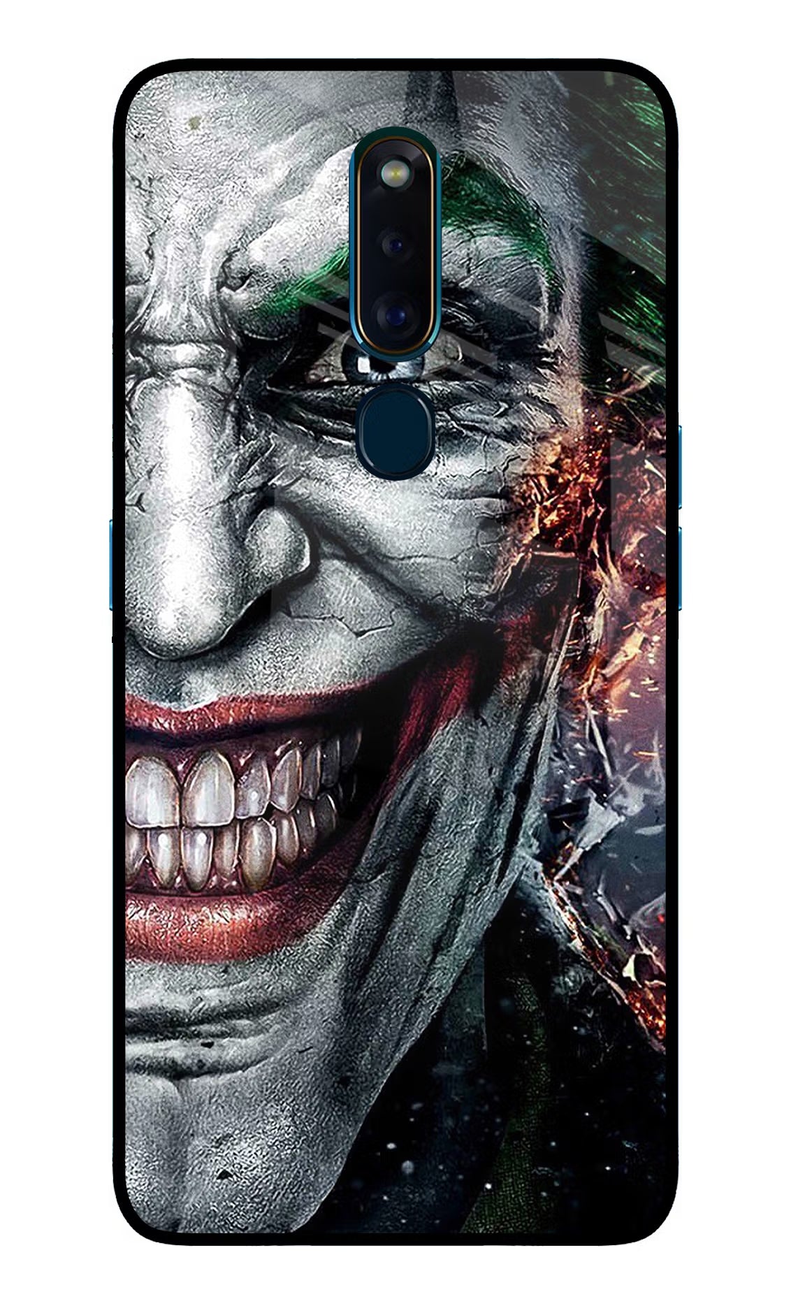 Joker Cam Oppo F11 Pro Glass Case Back Cover by Casekaro